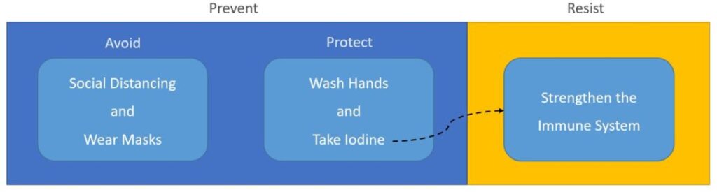 covid flu prevention, avoidance, protection and resistance strategy